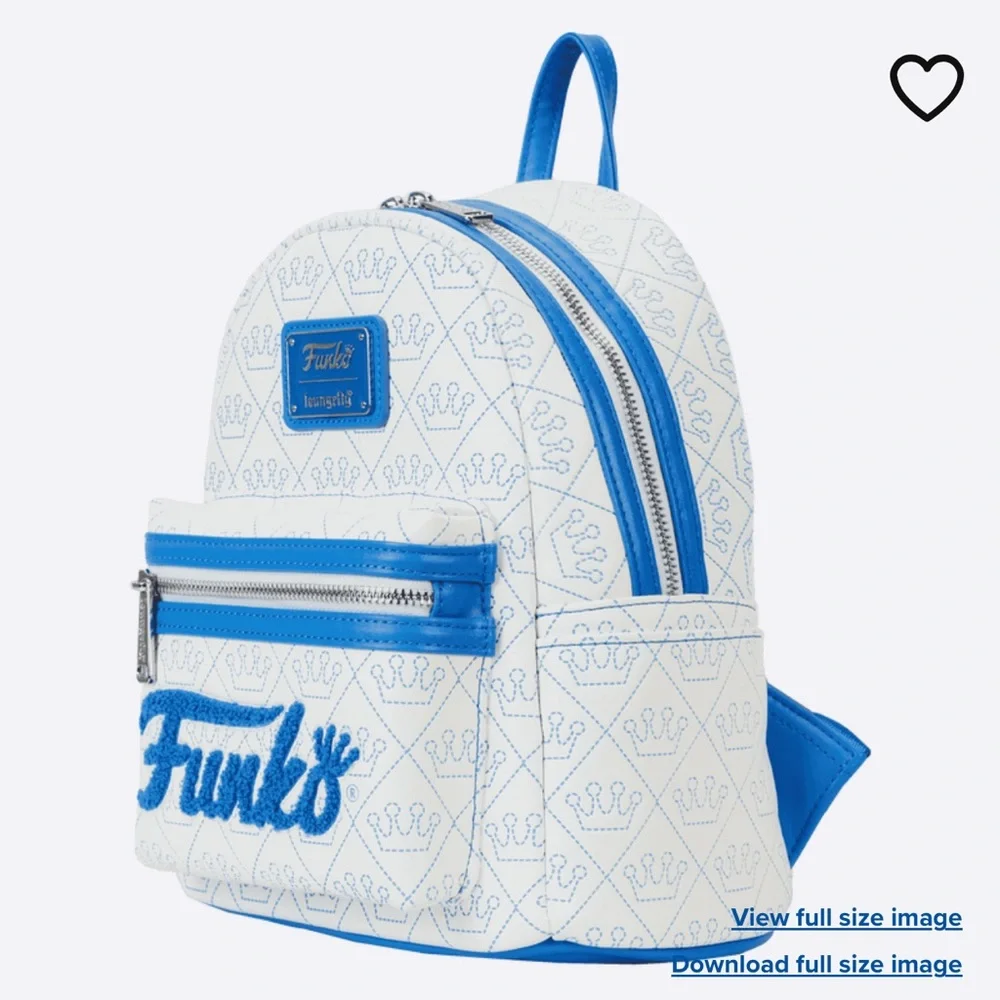 Loungefly Funko Logo White Mini Backpack
